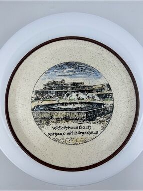 FINAL SALE Wächtersbach Hand Painted Decorative Plate Rathaus Bürgerhaus Germany